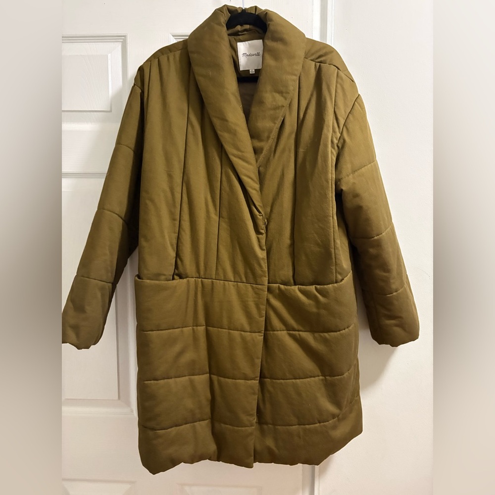 Madewell Coat in tan. XL.